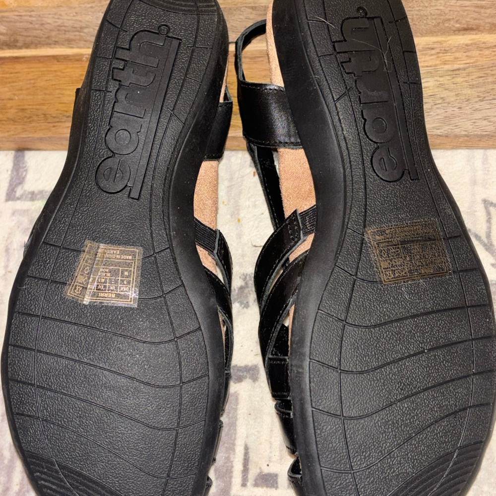 Earth Origins Black Strappy Sandals - Picture 4 of 4